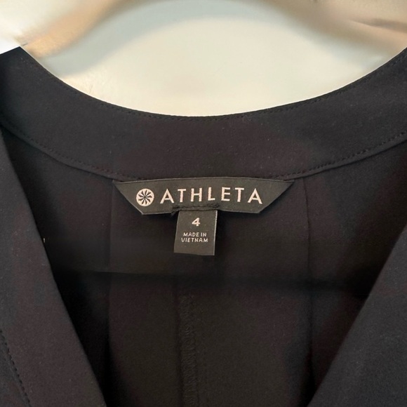 Athleta Sutton Romper Black Size 4 Tie Waist Lightweight Travel One Piece - Picture 5 of 5